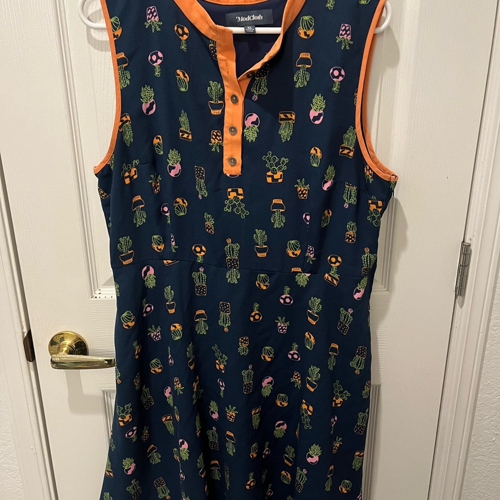 ModCloth Cactus Print Sleeveless Dress – XL